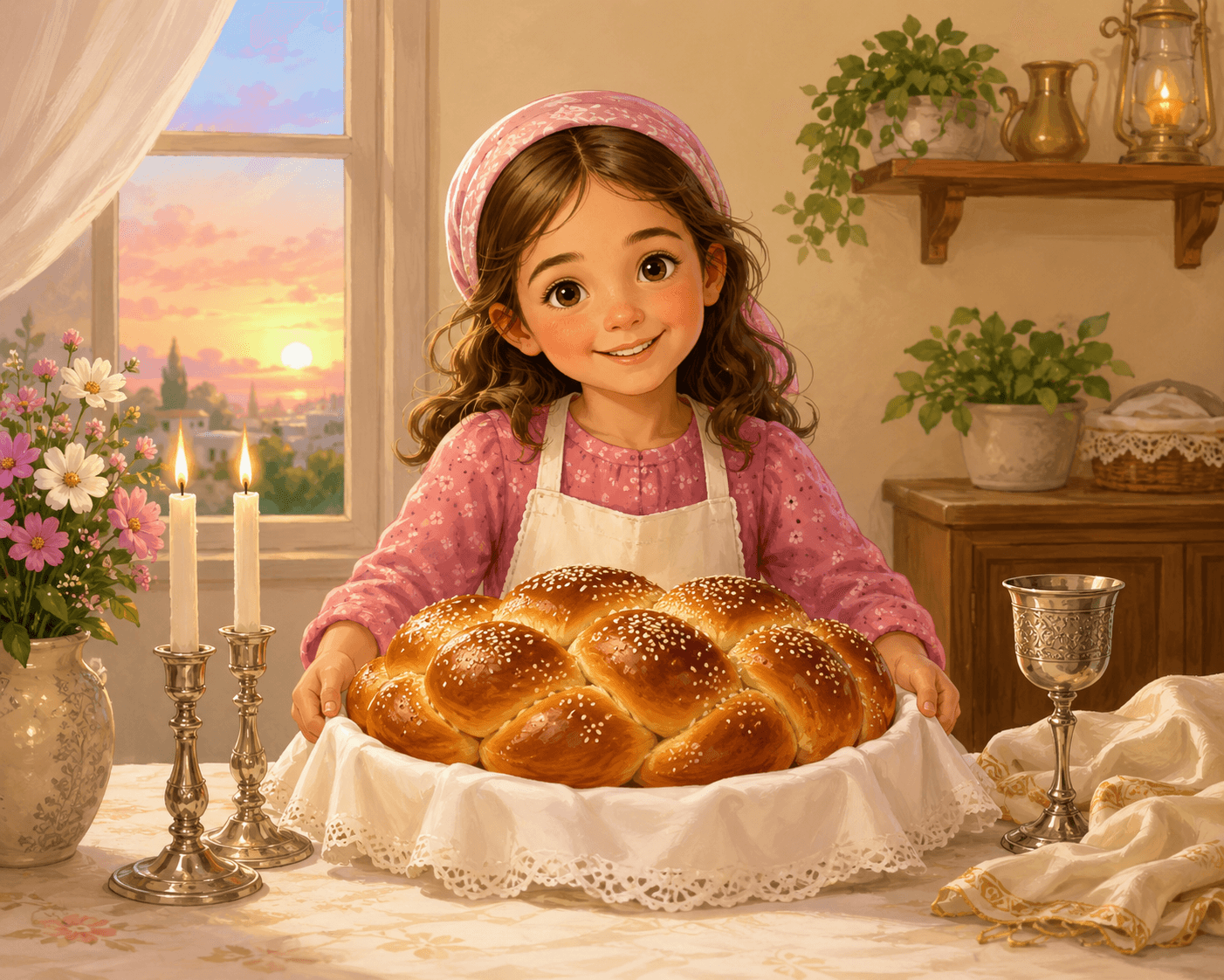 איור להצגה חלת השבת של אפרת